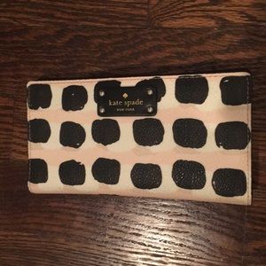 Pink/black/white Kate Spade Wallet